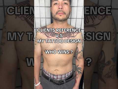 “Client’s reference vs. my tattoo design—who wins? ⚔️ #bestink #tattoo #viralvideo # #inkday #newink